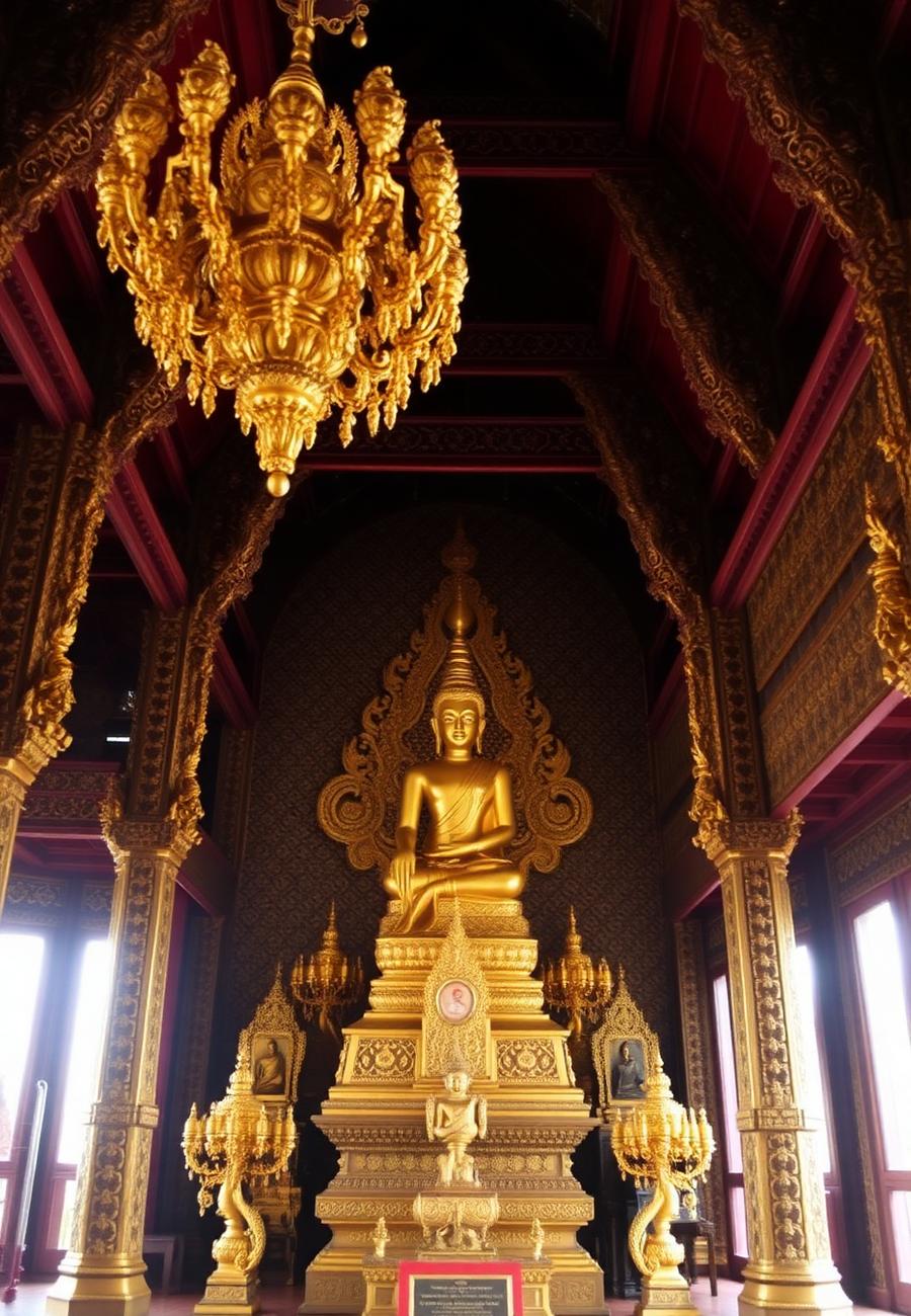 Temple interior in Chiang Mai